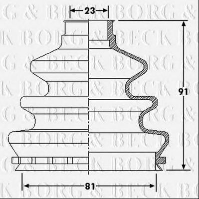 BORG & BECK bcb6200 -  Пыльник, приводной вал